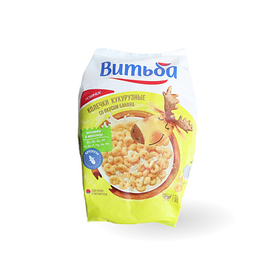 Колечки кукурузные со вкусом банана 250г ТМ Витьба