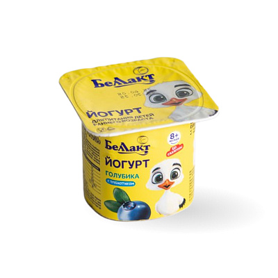 Йогурт для детей раннего возраста с пребиотиком Голубика 2,9% 100 гр Тм Беллакт
