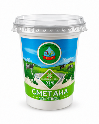 Сметана 22 % Лунинецкий МЗ 350 гр
