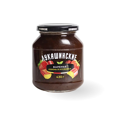 Варенье ревень и клубника ТМ Лукашинские 430 гр