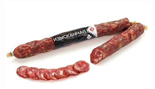 Колбаса сырокопченая Изысканная Брестский МК