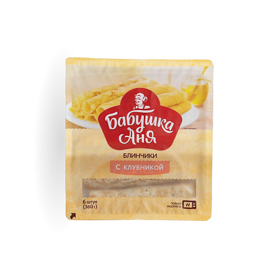 Блинчики с клубникой ТМ Бабушка Аня 360 гр