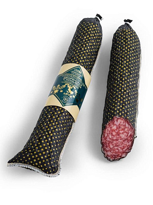 Колбаса сырокопченая Дворянская с коньяком высшего сорта Слуцкий МК