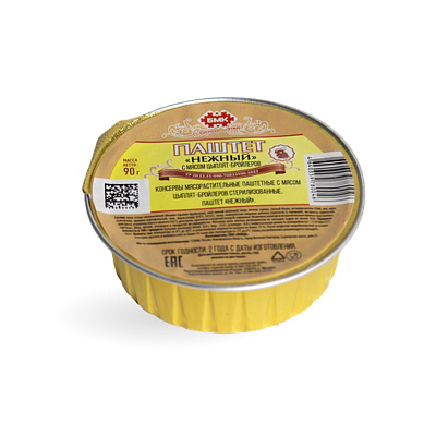 Паштет Нежный из куриного мяса Брестский МК 90г
