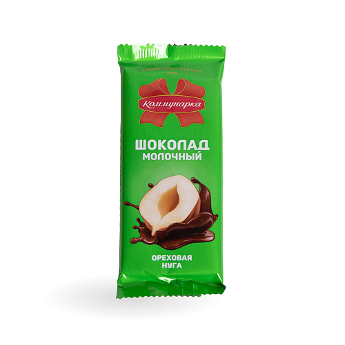 Шоколад Молочный с ореховой нугой ООО Коммунарка 80 гр