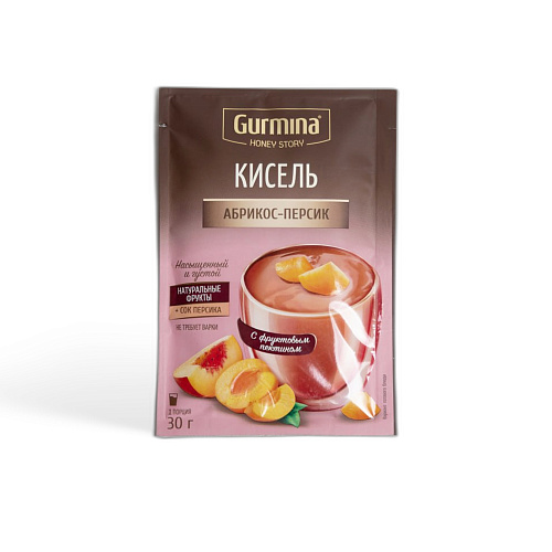 Кисель со вкусом абрикоса и персика ТМ Gurmina 30 г