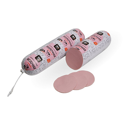 Колбаса вареная Молочная с Телятиной высший сорт Волковыcский МК