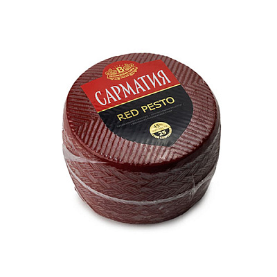 Сыр полутвердый Сарматия Red Pesto 45% Беловежские Сыры