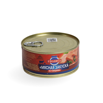 Консервы рубленные Мясная закуска из говядины Гродфуд 290 гр