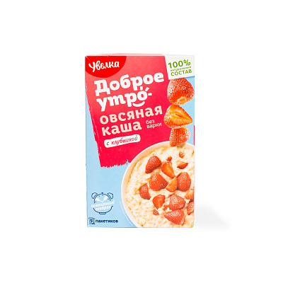 Каша овсяная с клубникой Сиюминутка Увелка 5*200 гр