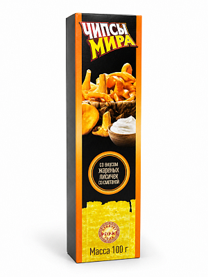 Чипсы картофельные Мира со вкусом жареных лисичек со сметаной Тм Мира 100 гр