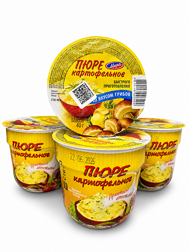 Пюре картофельное со вкусом грибов Тм Мира 40 гр