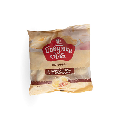 Вареники с картофелем и шкварками ТМ Бабушка Аня 430 гр