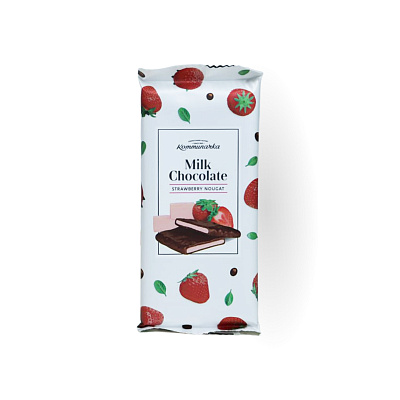 Шоколад Молочный с клубничной нугой Коммунарка 80 гр