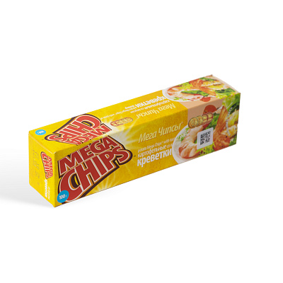 Чипсы картофельные Мегачипсы со вкусом креветки ООО Белпродукт  100 гр