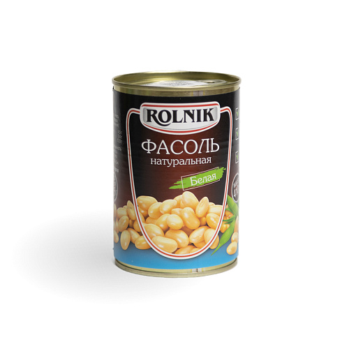 Фасоль белая натуральная ТМ Рольник 410 гр