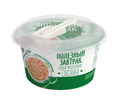 Каша молочная овсяная в полимерном стакане 3% 150гр Тм Беллакт