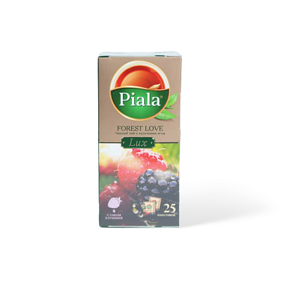 Чай черный с кусочками ягод и соком клубники Пиала Люкс 25 пакетов