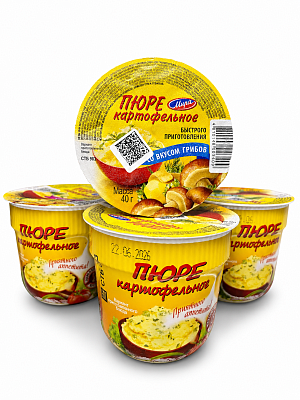 Пюре картофельное со вкусом грибов Тм Мира 40 гр