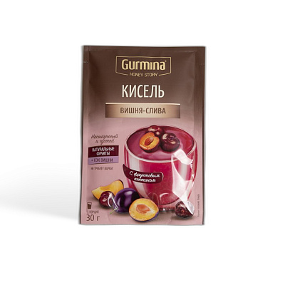 Кисель со вкусом вишни и сливы ТМ Gurmina 30 г