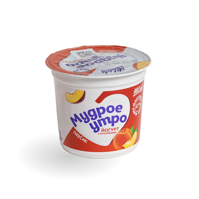 Йогурт с персиком в пластиковом стакане 2,7% ТМ Milida 150 гр
