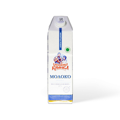 Молоко питьевое ультрапастеризованное Бабушкина крынка 2,5% ТМ Бабушкина крынка 1л