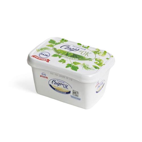 Сыр плавленый с зеленью 40% ТМ Рогачев 300 гр